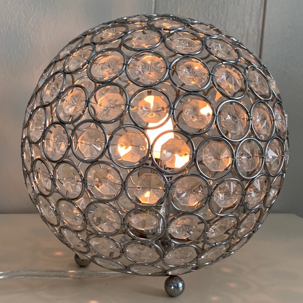 Elegant Crystal Ball Table Lamp; night light